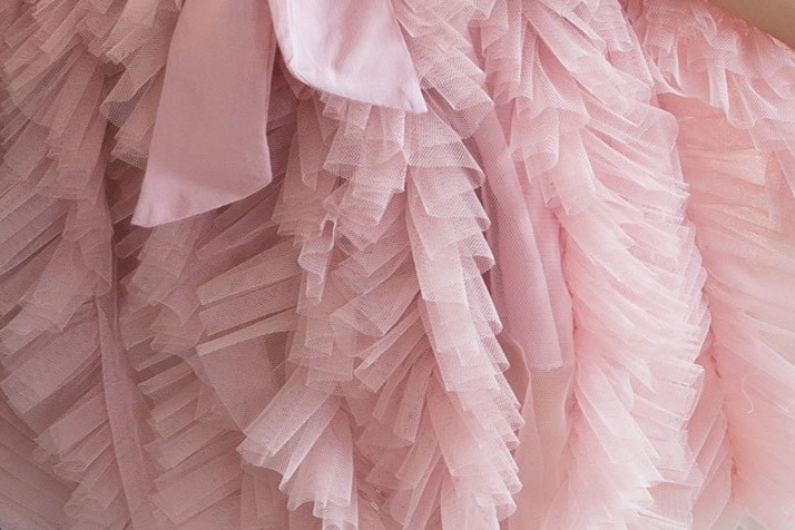 Girls Princes Pink Flower Dress